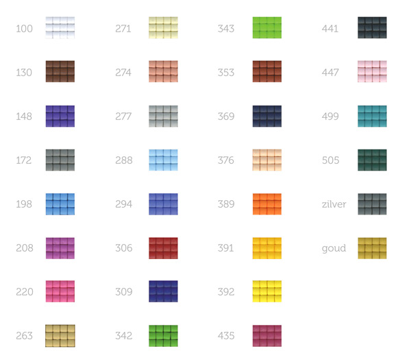Pixelhobby kleurenpalet