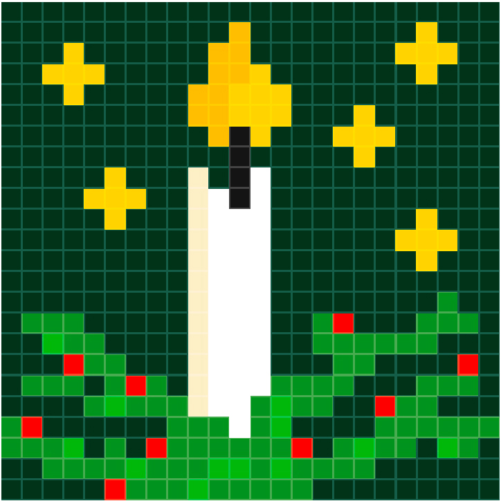 Zes droom Paradox Kaars – kerst – Pixel Party