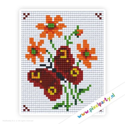 1a_025_pixelhobby_patroon_bloem_oranje_vlinder